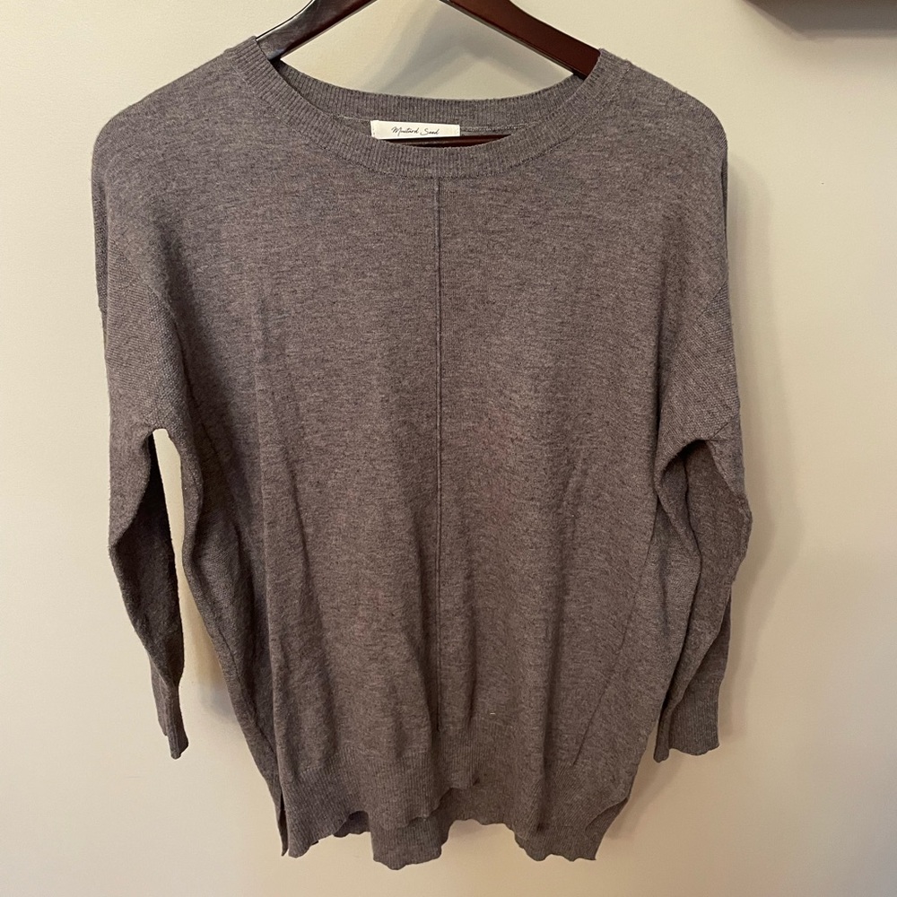 Mustard seed gray sweater